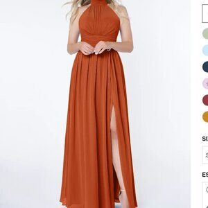 Azazie Iman Rust Autumn Formal Dress 16